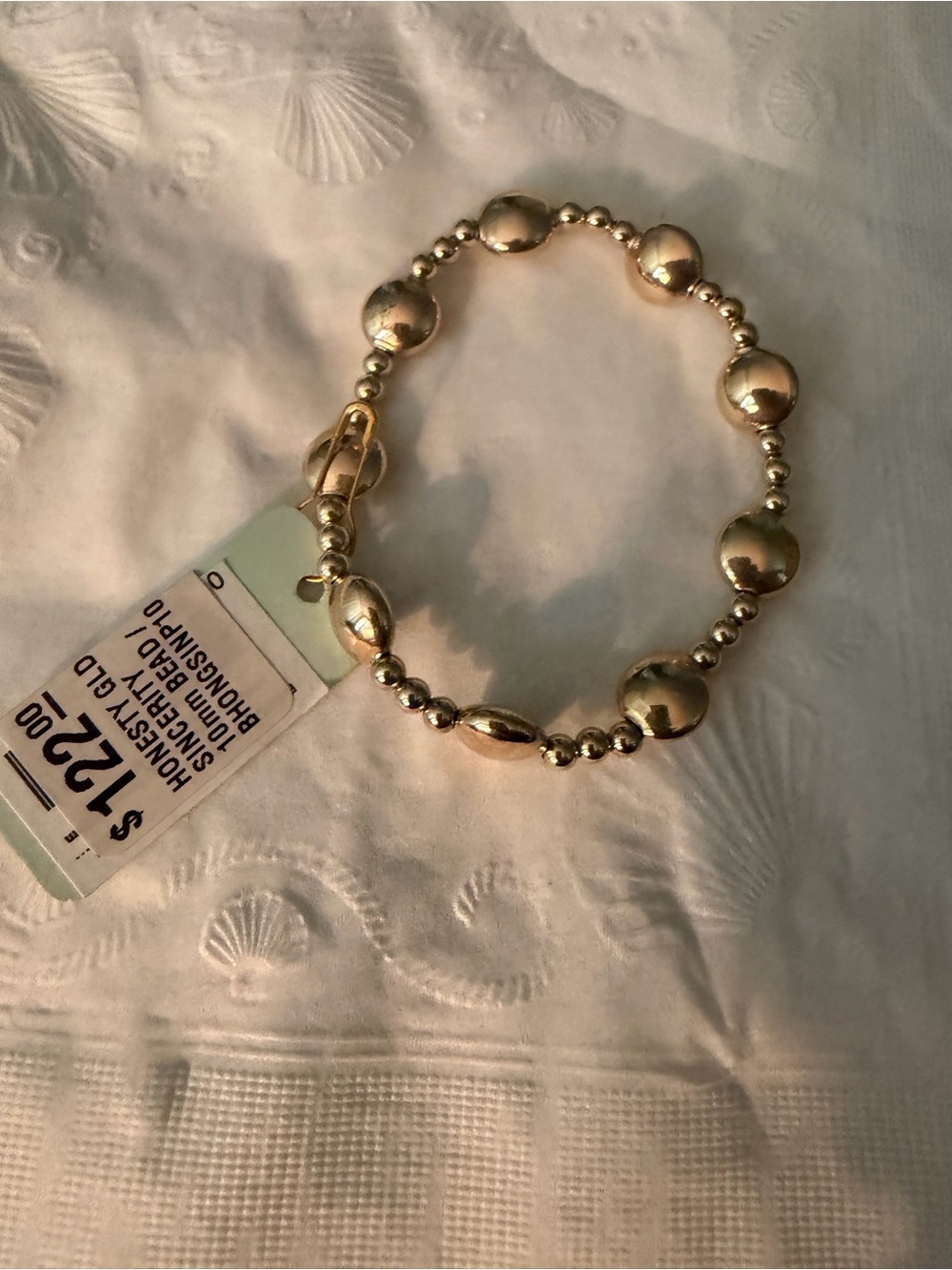 Enewton honesty gold sincerity 10mm beaded bracelet NWT